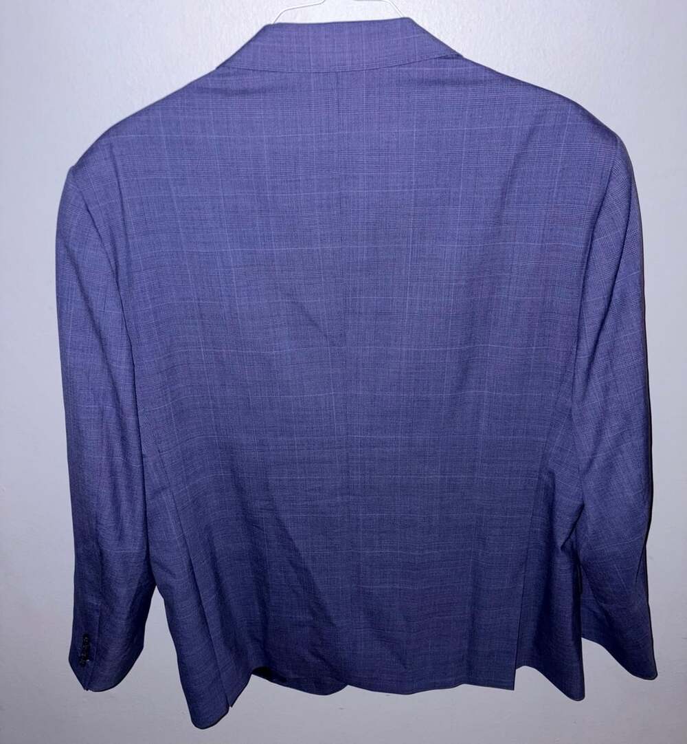 Brooks Brothers 1818 Classic Fit Blue Plaid Wool Sport Coat Jacket 48R - Picture 9 of 14